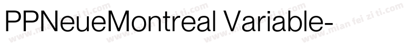 PPNeueMontreal Variable字体转换